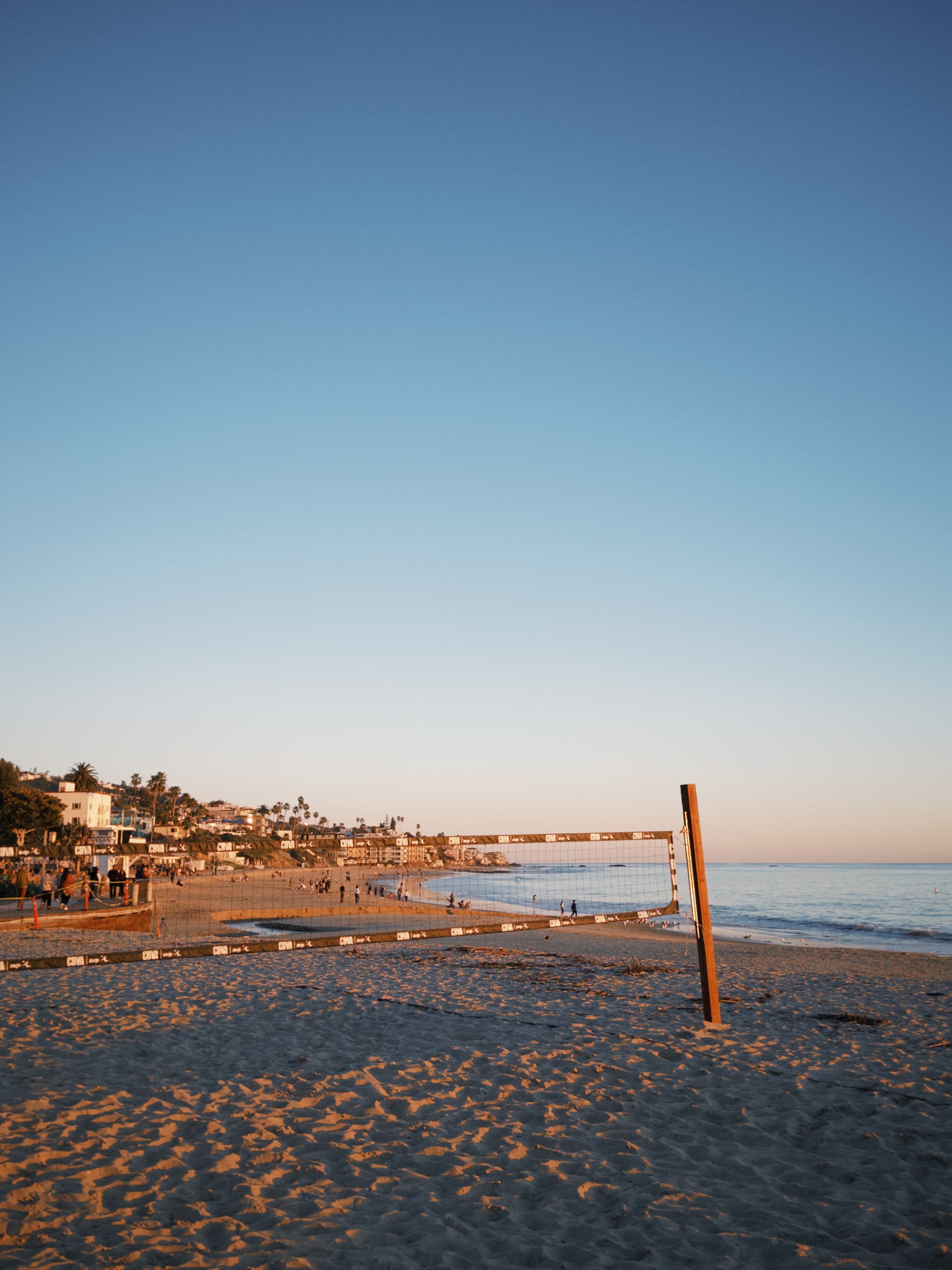 Volleyball field by the sea
